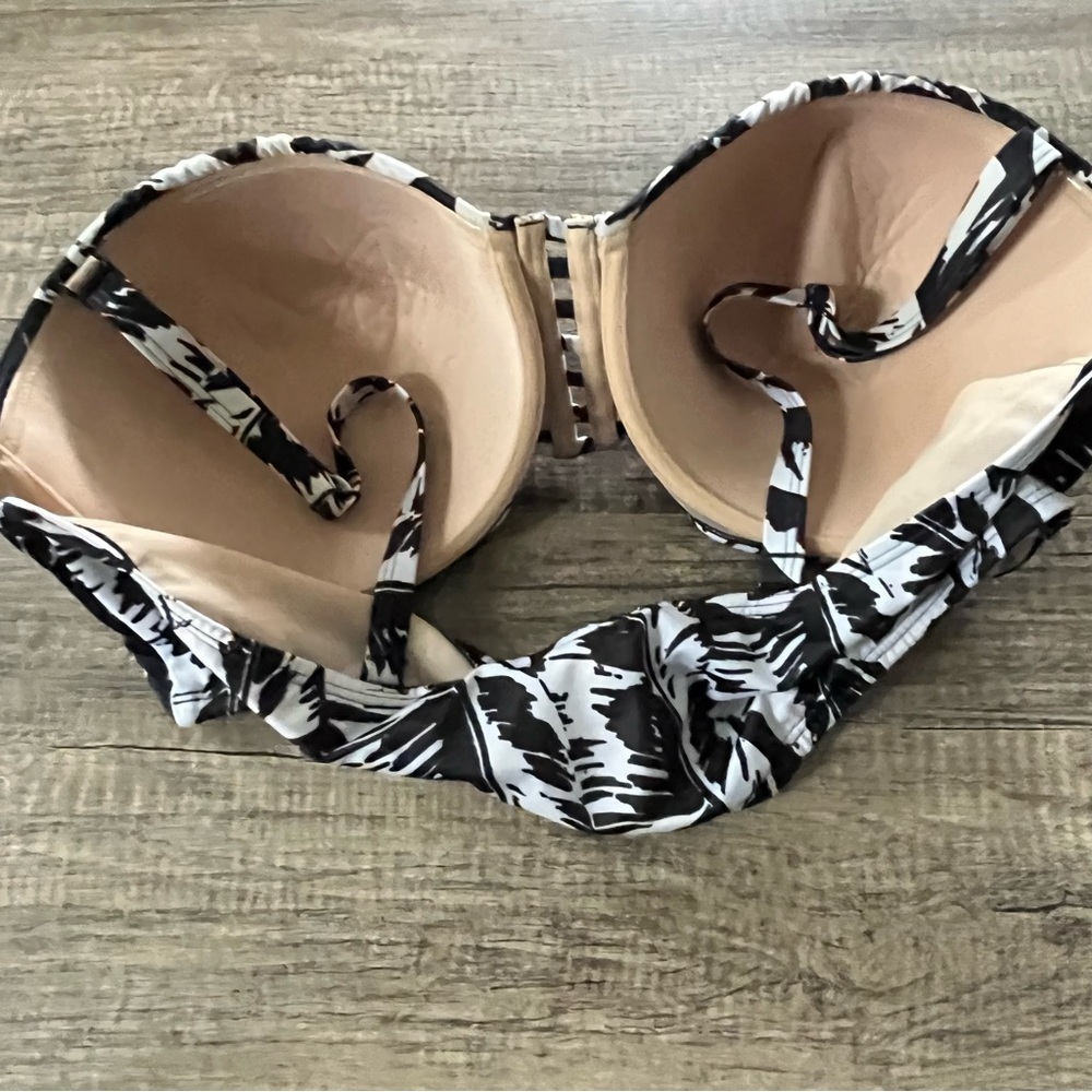 Lane BRYANT SWIM PALM LEAVES STRAPPY UNDERWIRE BIKINI TOP/BOTTOM SZ 44DD/16 - Picture 8 of 13